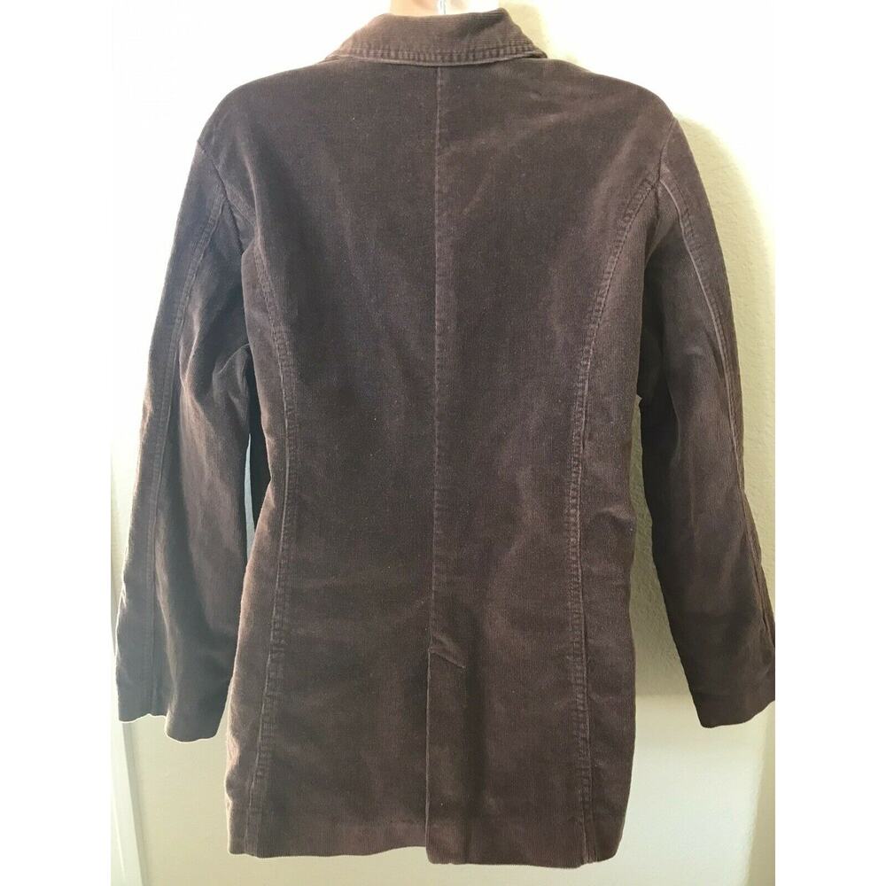 St John's Bay Brown Corduroy 2 Button Long Sleeve Women's Blazer Jacket Size PL - Picture 2 of 4